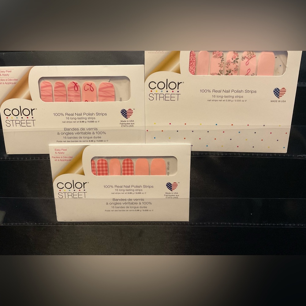 Hope Blooms & 1 Warrior Color Street Nail Polish Strip Bundle 6 Sets